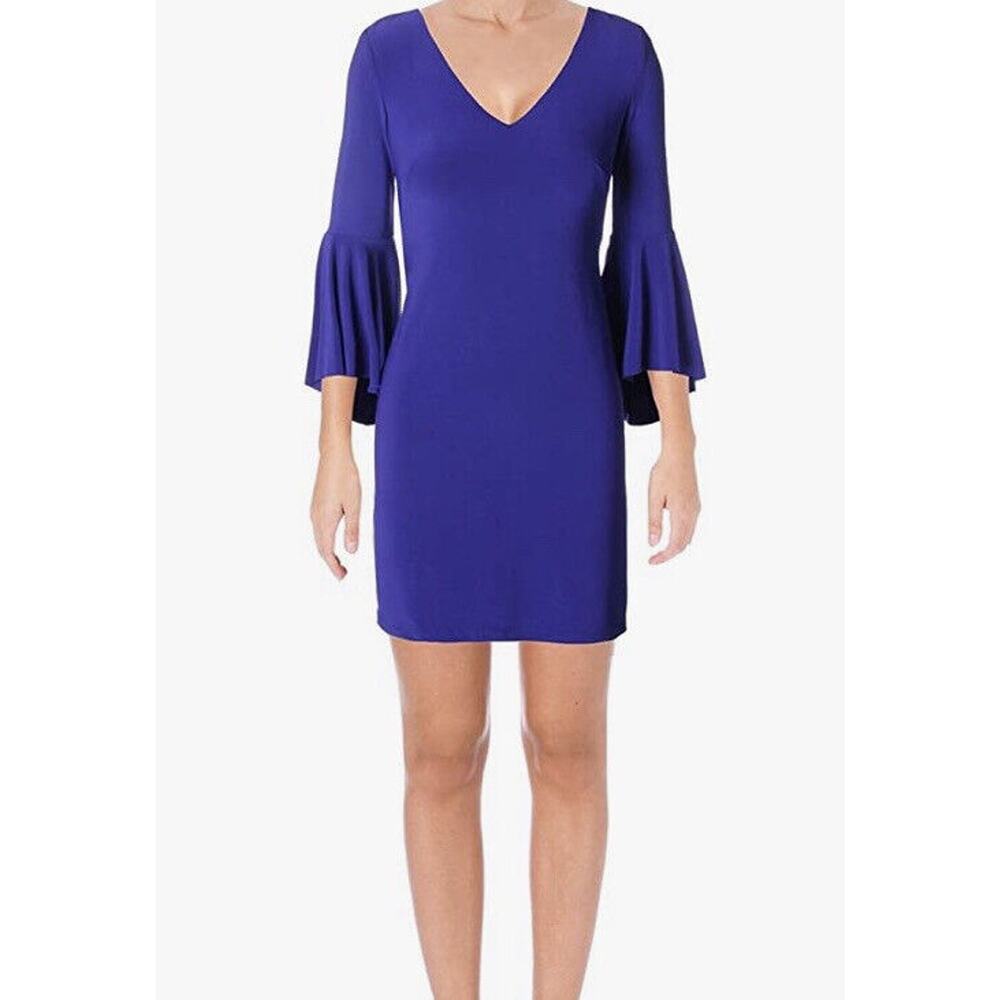 Lauren by Ralph Lauren Women's Flounce Sleeve Jersey Dress Sz 10 New With Tags